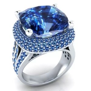 NEW VINTAGE SAPPHIRE BLUE RING 💍